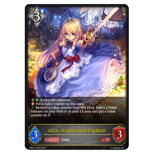 Shadowverse Evolve - Flame of Laevateinn - Alice, Wonderland Explorer - BP03-107EN