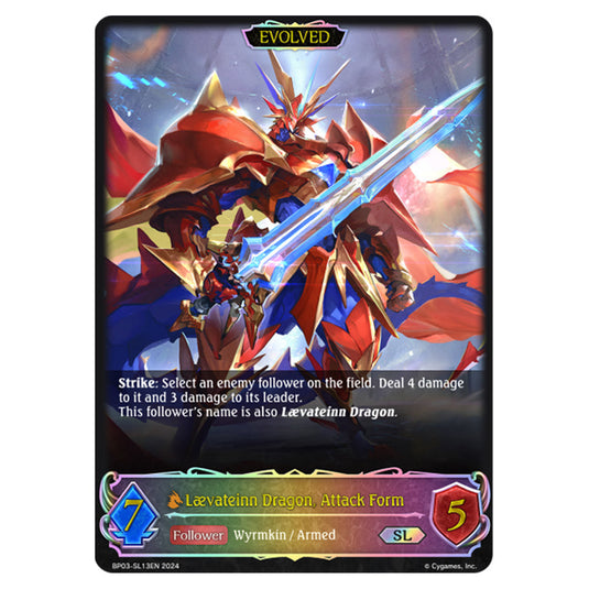 Shadowverse Evolve - Flame of Laevateinn - Lævateinn Dragon, Attack Form - BP03-SL13EN
