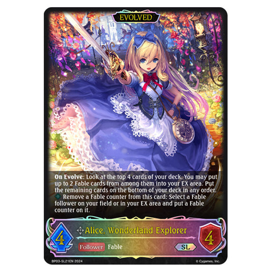 Shadowverse Evolve - Flame of Laevateinn - Alice, Wonderland Explorer - BP03-SL21EN
