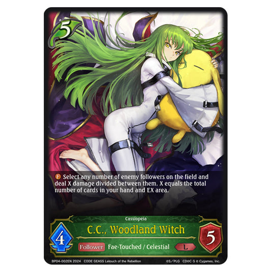Shadowverse Evolve - Cosmic Mythos - C.C., Woodland Witch - BP04-002EN