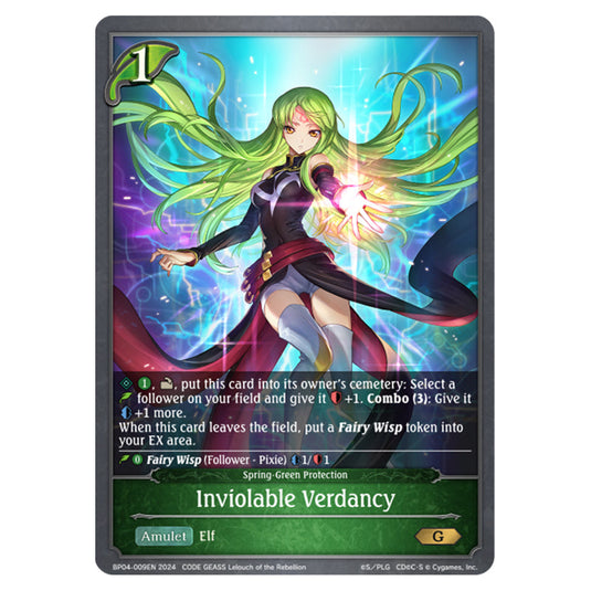 Shadowverse Evolve - Cosmic Mythos - Inviolable Verdancy - BP04-009EN