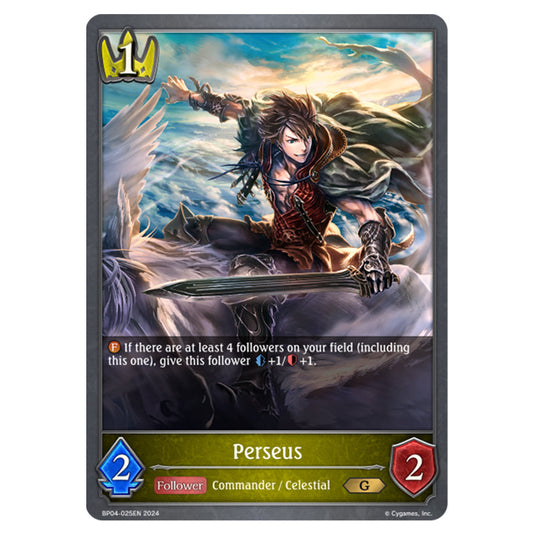 Shadowverse Evolve - Cosmic Mythos - Perseus - BP04-025EN