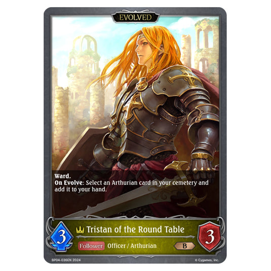 Shadowverse Evolve - Cosmic Mythos - Tristan of the Round Table - BP04-036EN
