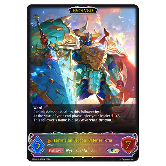 Shadowverse Evolve - Cosmic Mythos - Lævateinn Dragon, Defense Form - BP04-SL13EN