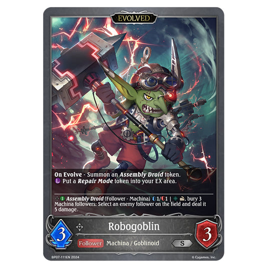 Robogoblin BP07-111EN card from the Shadowverse: Evolve set Verdant Steel