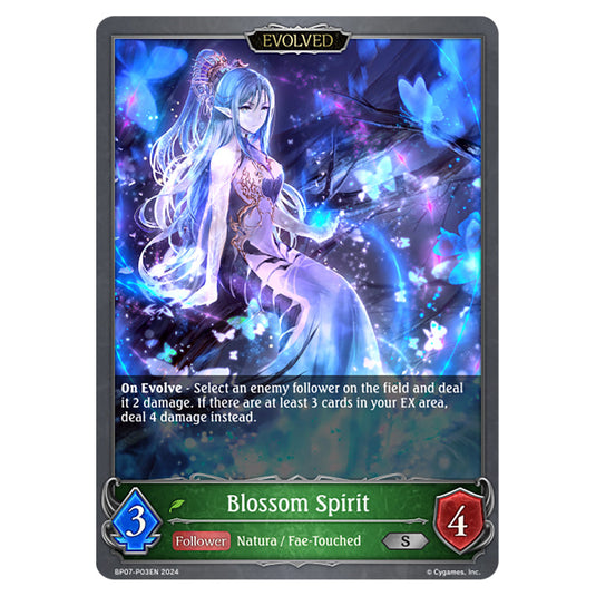 Blossom Spirit BP07-P03EN card from the Shadowverse: Evolve set Verdant Steel