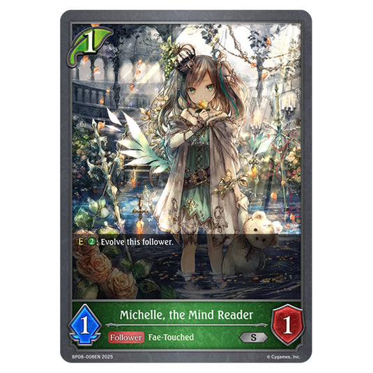 Michelle, the Mind Reader BP08-008EN card from the Shadowverse: Evolve set Alterchaotica