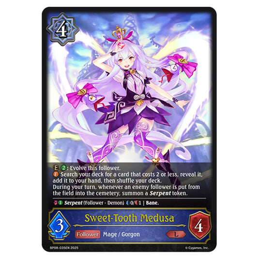 Sweet-Tooth Medusa BP08-035EN card from the Shadowverse: Evolve set Alterchaotica