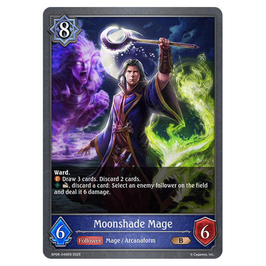 Moonshade Mage BP08-046EN card from the Shadowverse: Evolve set Alterchaotica