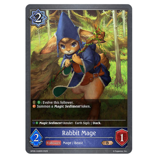 Rabbit Mage BP08-048EN card from the Shadowverse: Evolve set Alterchaotica