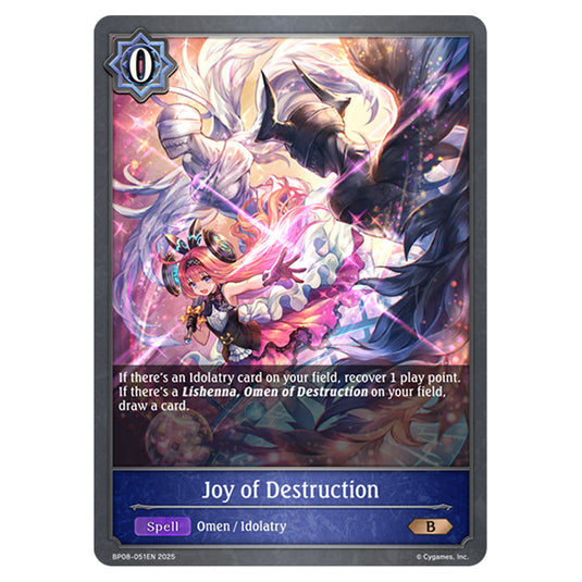 Joy of Destruction BP08-051EN card from the Shadowverse: Evolve set Alterchaotica
