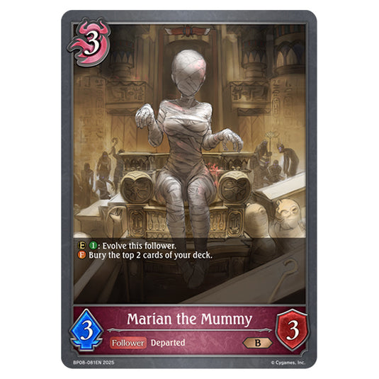 Marian the Mummy BP08-081EN card from the Shadowverse: Evolve set Alterchaotica