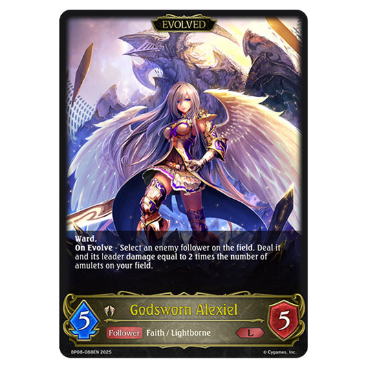 Godsworn Alexiel BP08-088EN card from the Shadowverse: Evolve set Alterchaotica