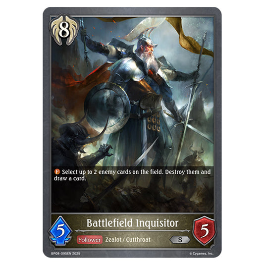 Battlefield Inquisitor BP08-095EN card from the Shadowverse: Evolve set Alterchaotica