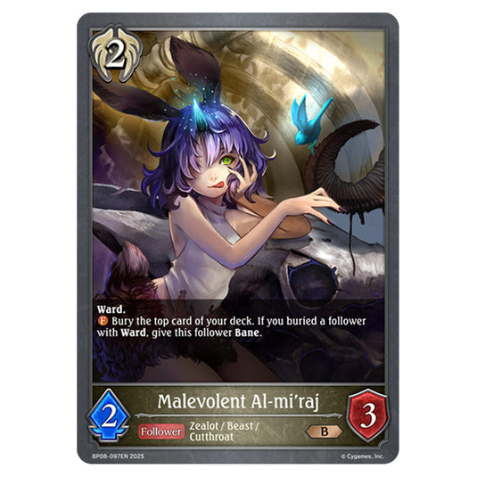 Malevolent Al-mi'raj BP08-097EN card from the Shadowverse: Evolve set Alterchaotica