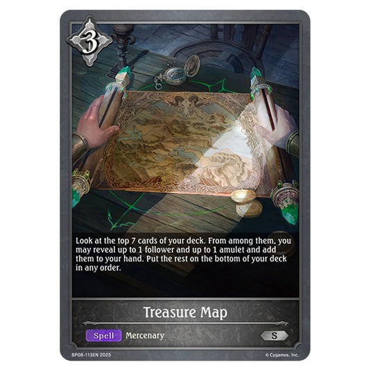 Treasure Map BP08-113EN card from the Shadowverse: Evolve set Alterchaotica