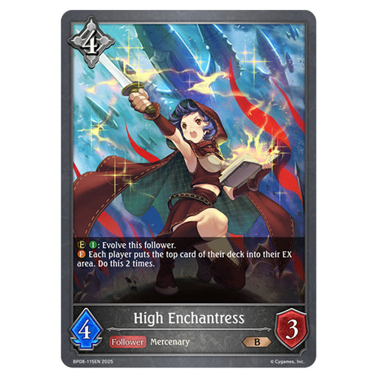 High Enchantress BP08-115EN card from the Shadowverse: Evolve set Alterchaotica