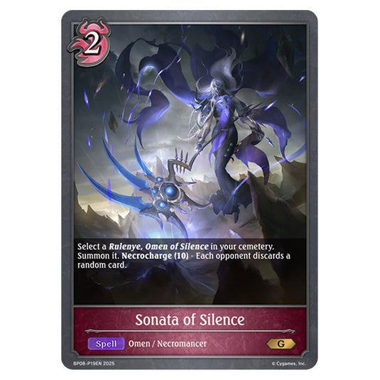 Sonata of Silence BP08-P19EN card from the Shadowverse: Evolve set Alterchaotica