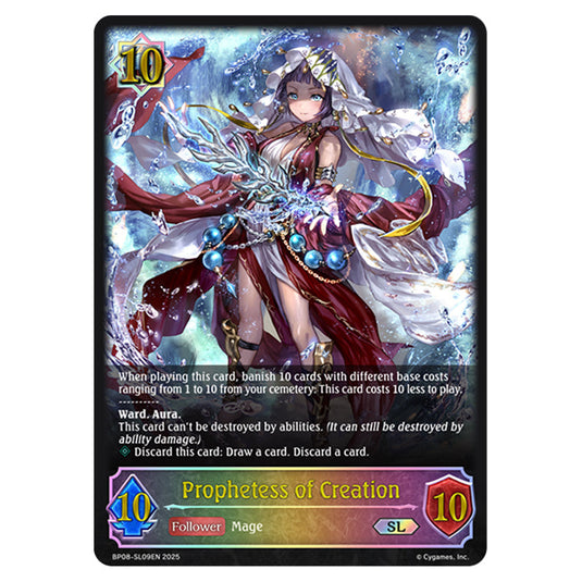 Prophetess of Creation BP08-SL09EN card from the Shadowverse: Evolve set Alterchaotica