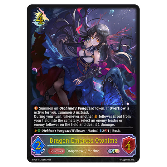Dragon Empress Otohime BP08-SL10EN card from the Shadowverse: Evolve set Alterchaotica