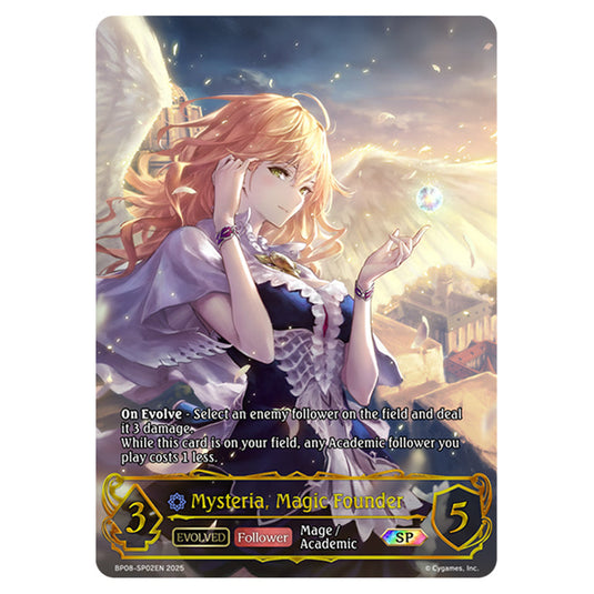 Mysteria, Magic Founder BP08-SP02EN card from the Shadowverse: Evolve set Alterchaotica