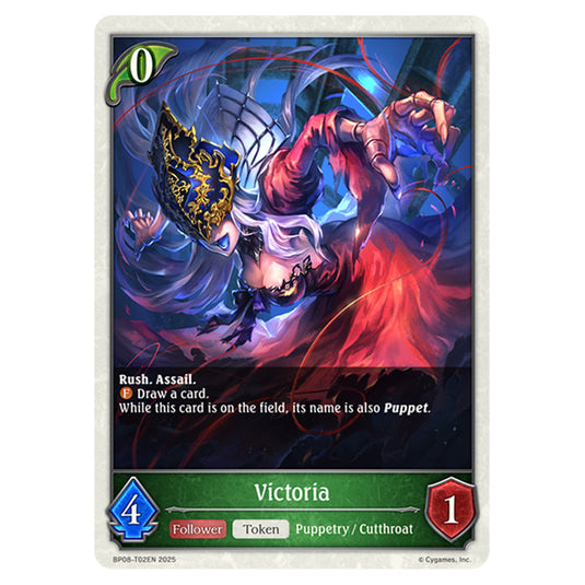 Victoria BP08-T02EN card from the Shadowverse: Evolve set Alterchaotica