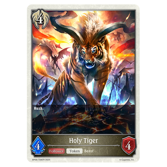 Holy Tiger BP08-T08EN card from the Shadowverse: Evolve set Alterchaotica