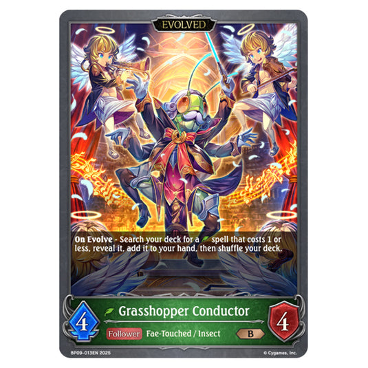 Grasshopper Conductor BP09-013EN card from the Shadowverse: Evolve set Duet of Dawn and Dusk