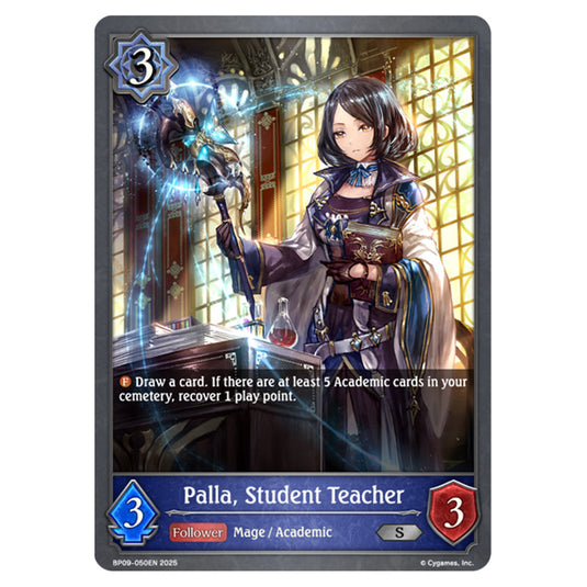 Palla, Student Teacher BP09-050EN card from the Shadowverse: Evolve set Duet of Dawn and Dusk