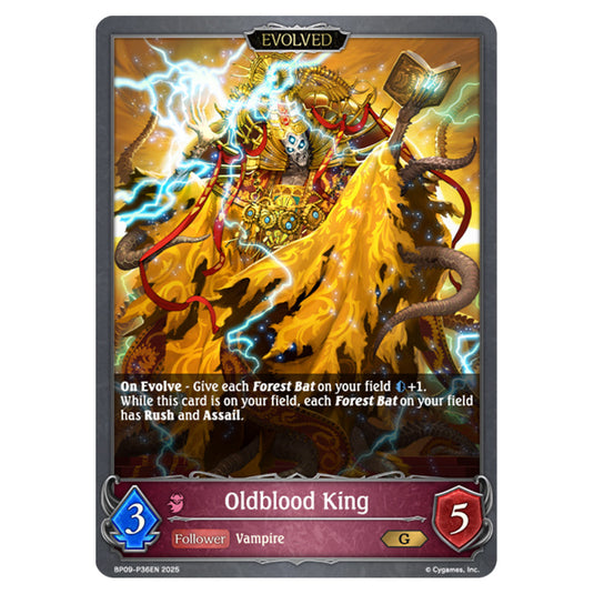 Oldblood King BP09-P36EN card from the Shadowverse: Evolve set Duet of Dawn and Dusk