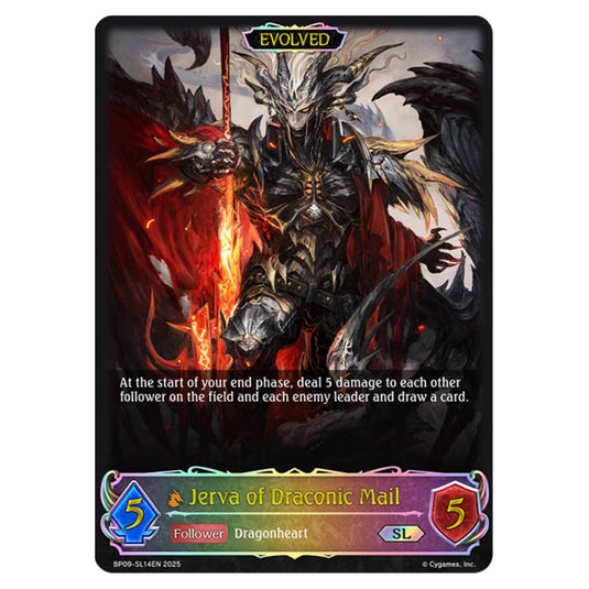 Jerva of Draconic Mail BP09-SL14EN card from the Shadowverse: Evolve set Duet of Dawn and Dusk