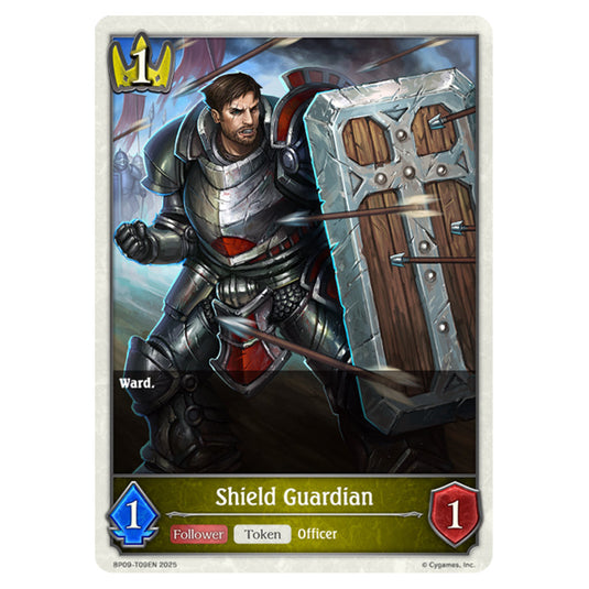Shield Guardian BP09-T09EN card from the Shadowverse: Evolve set Duet of Dawn and Dusk