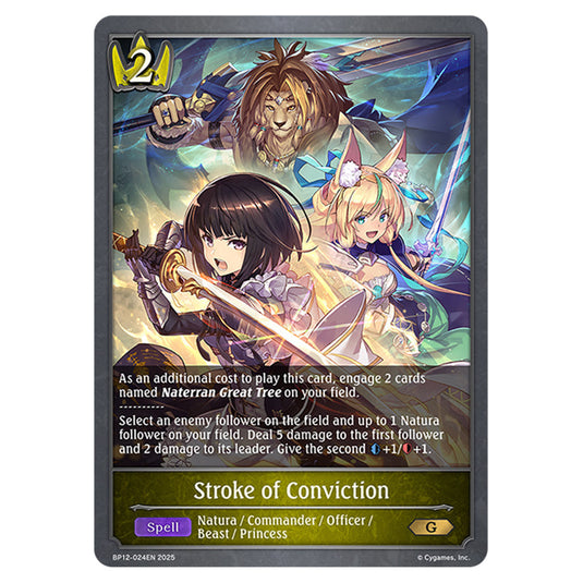 Stroke of Conviction BP12-024EN card from the Shadowverse: Evolve set Worldreaver's Descent & Dominion of Darkness