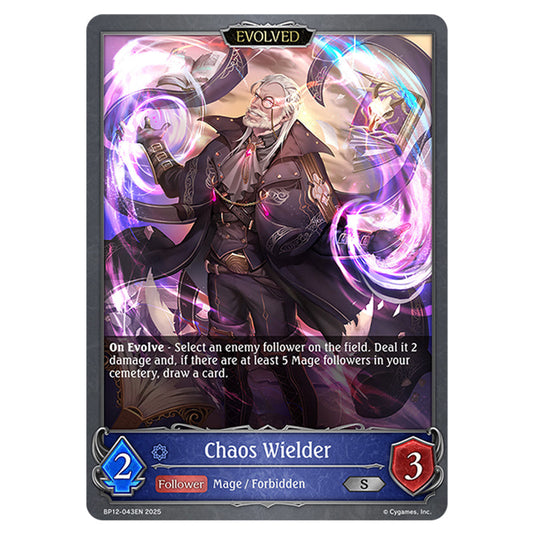 Chaos Wielder BP12-043EN card from the Shadowverse: Evolve set Worldreaver's Descent & Dominion of Darkness