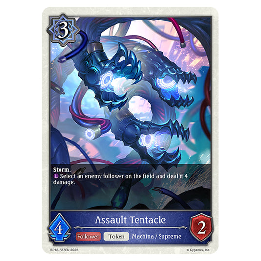 Assault Tentacle BP12-P27EN card from the Shadowverse: Evolve set Worldreaver's Descent & Dominion of Darkness