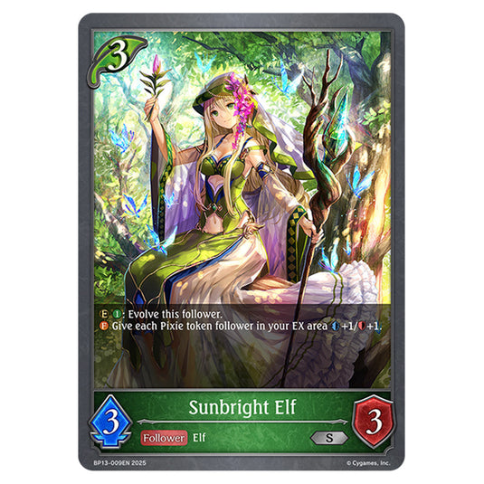 Sunbright Elf BP13-009EN card from the Shadowverse: Evolve set Worldreaver's Descent & Dominion of Darkness