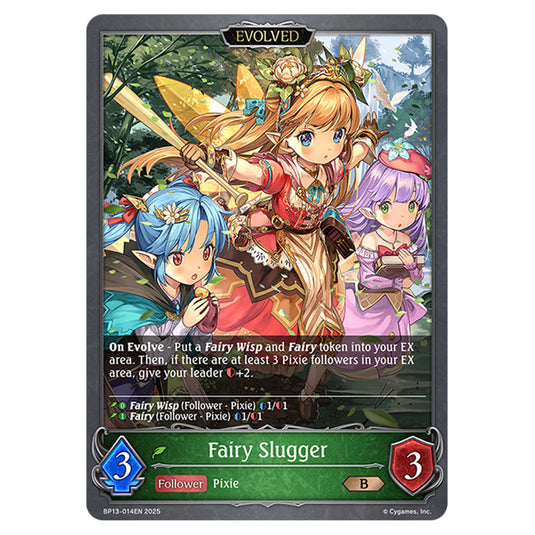 Fairy Slugger BP13-014EN card from the Shadowverse: Evolve set Worldreaver's Descent & Dominion of Darkness