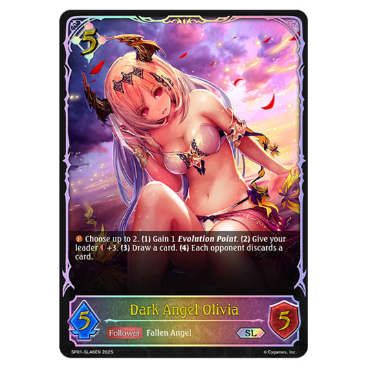 Dark Angel Olivia SP01-SL46EN card from the Shadowverse: Evolve set Seaside Memories