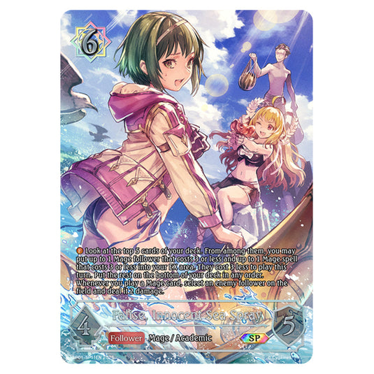 Falise, Innocent Sea Spray SP01-SP11EN card from the Shadowverse: Evolve set Seaside Memories