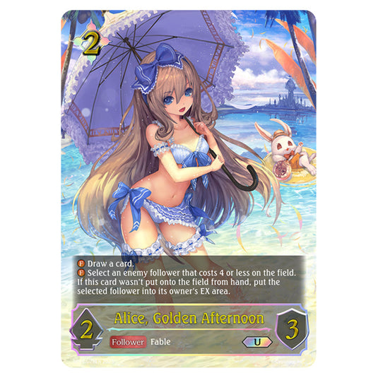 Alice, Golden Afternoon SP01-U28EN card from the Shadowverse: Evolve set Seaside Memories