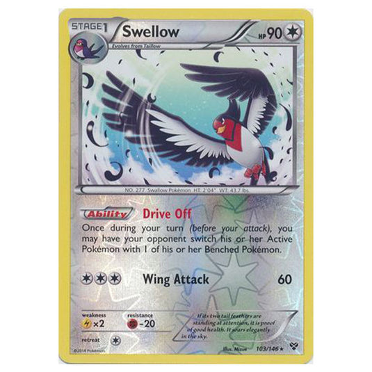 Pokemon - XY Base Set - (Reverse Holo) Swellow - 103/146