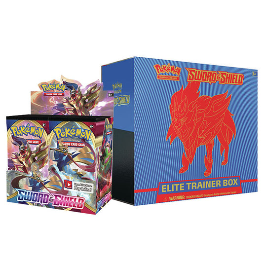 Pokemon - Sword & Shield - Base Set - Booster Box & Elite Trainer Box (Zamazenta)