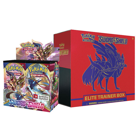 Pokemon - Sword & Shield - Base Set - Booster Box & Elite Trainer Box (Zacian)