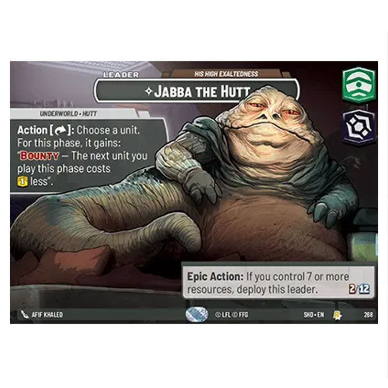 Star Wars Unlimited - Shadows of the Galaxy - Jabba the Hutt (Showcase) - 268/262 Star Wars Unlimited - Shadows of the Galaxy - Jabba the Hutt (Showcase) - 268/262