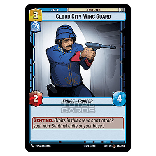Star Wars Unlimited - Spark of Rebellion - Cloud City Wing Guard (Common) - 063/252