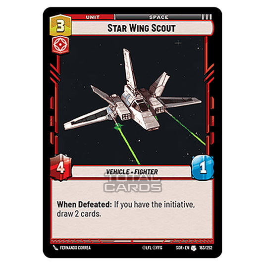 Star Wars Unlimited - Spark of Rebellion - Star Wing Scout (Uncommon) - 163/252