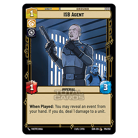 Star Wars Unlimited - Spark of Rebellion - ISB Agent (Common) - 176/252