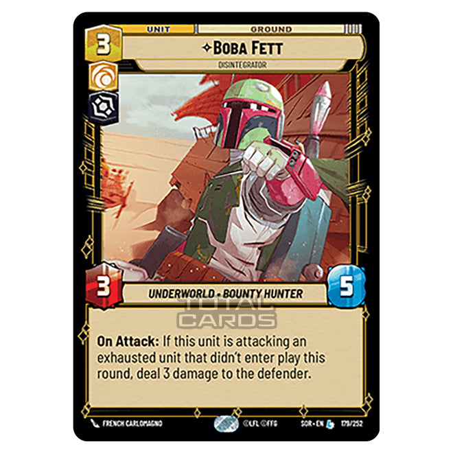 Star Wars Unlimited - Spark of Rebellion - Boba Fett (Legendary) - 179 Star Wars Unlimited - Spark of Rebellion - Boba Fett (Legendary) - 179