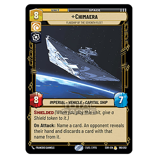Star Wars Unlimited - Spark of Rebellion - Chimaera (Rare) - 185/252