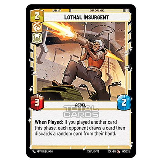 Star Wars Unlimited - Spark of Rebellion - Lothal Insurgent (Common) - 190/252